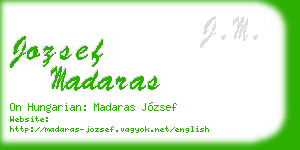 jozsef madaras business card